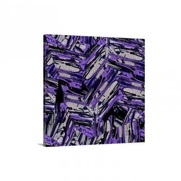 Purple Drip Sections I I Wall Art - Canvas - Gallery Wrap