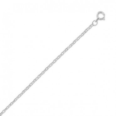 Rhodium Plated Cable Pendant Chain - 1.9 mm