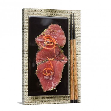 Raw Tuna Fillets With Poppy Seeds Wall Art - Canvas - Gallery Wrap