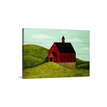 Red Welcome Barn Wall Art - Canvas - Gallery Wrap