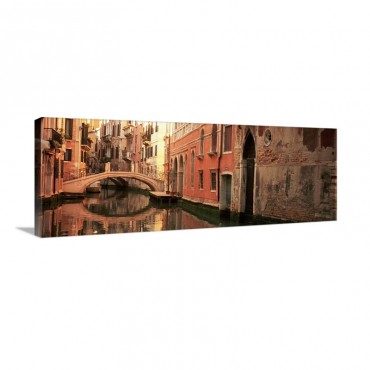 Reflection Of Buildings In Water Venice Italy Wall Art - Canvas - Gallery Wrap