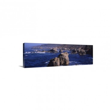 Rock Formations On The Beach Big Sur Garrapata State Beach Monterey Coast California Wall Art - Canvas - Gallery Wrap