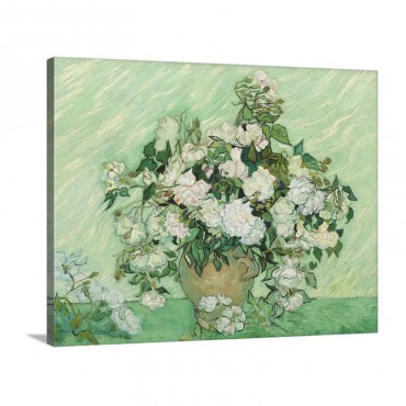 Roses By Vincent Van Gogh 1890 Wall Art - Canvas - Gallery Wrap
