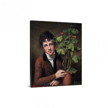 Rubens Peale With A Geranium By Rembrandt Peale Wall Art - Canvas - Gallery Wrap