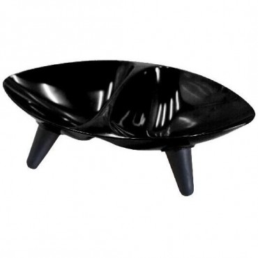 Melamine Couture Sculpture Double Food and Water Dog Bowl 