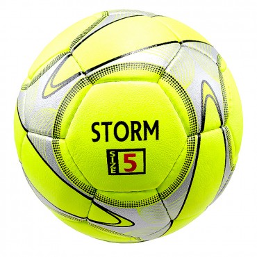Perrini Storm Indoor Outdoor Sports Neon Green Silver Soccer Ball Size 5