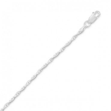 010 Snake Chain with 1 mm Faceted Bead Twist Chain - 2 mm