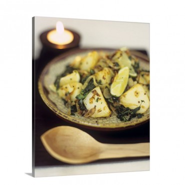 Saag Aloo Indian Potato And Spinach Curry Wall Art - Canvas - Gallery Wrap