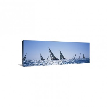 Sailboats Racing In The Sea Farr 40's Race During Key West Race Week Key West Florida 2000 Wall Art - Canvas - Gallery Wrap