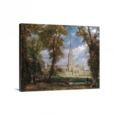 Salisbury Cathedral From The Bishop's Grounds Wall Art - Canvas - Gallery Wrap