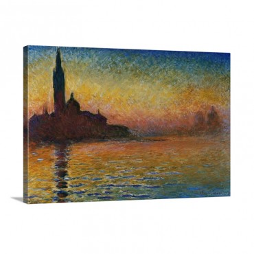 San Giorgio Maggiore At Twilight By Claude Monet Wall Art - Canvas - Gallery Wrap