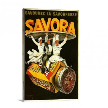 Savora Mustard Vintage Food Advertisement Wall Art - Canvas - Gallery Wrap