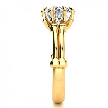 Scully Moissanite Ring - Yellow Gold