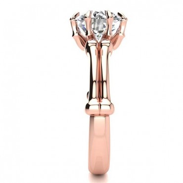 Scully Moissanite Ring - Rose Gold