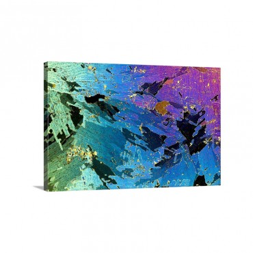 Sea Ice Core One Millimeter Thick Photographed Under Polarized Light Wall Art - Canvas - Gallery Wrap