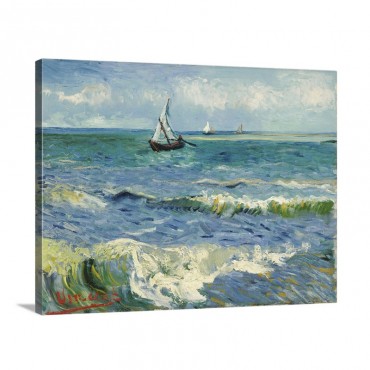 Seascape Near Les Saintes Maries De La Mer By Vincent Van Gogh Wall Art - Canvas - Gallery Wrap