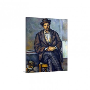 Seated Peasant By Paul Cezanne Wall Art - Canvas - Gallery Wrap