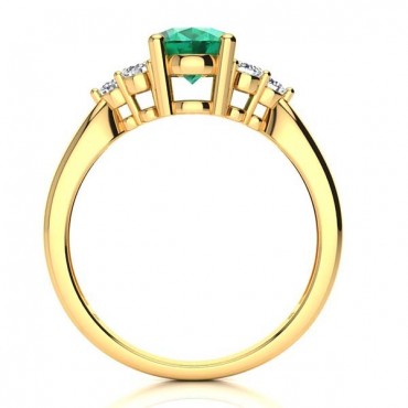 Selena Emerald Ring - Yellow Gold