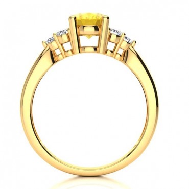 Selena Yellow Citrine Ring - Yellow Gold