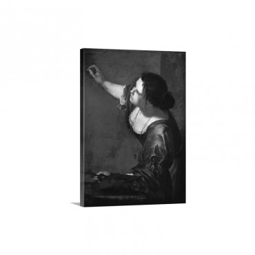 Self Portrait As The Allegory Of Painting By Artemisia Gentileschi Wall Art - Canvas - Gallery Wrap