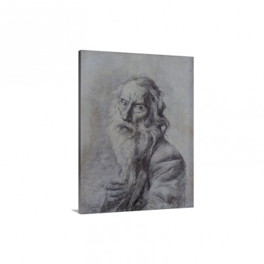 Self Portrait Drawing By Vincenzo Gemito 1914 Wall Art - Canvas - Gallery Wrap