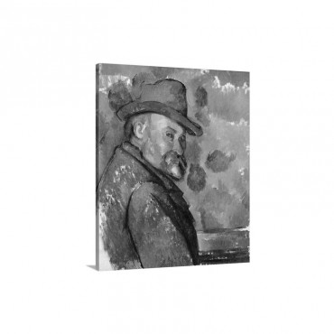 Self Portrait With A Hat By Paul Cezanne Wall Art - Canvas - Gallery Wrap