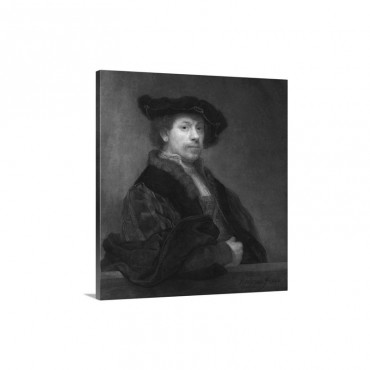 Self Portrait At The Age Of 34 By Rembrandt Van Rijn Wall Art - Canvas - Gallery Wrap
