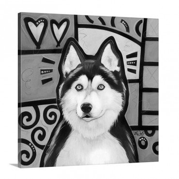 Siberian Huskie Pop Art Wall Art - Canvas - Gallery Wrap