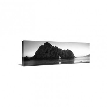 Silhouette Of A Cliff On The Beach Pfeiffer Beach Big Sur California Wall Art - Canvas - Gallery Wrap
