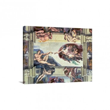 Sistine Chapel Ceiling Creation Of Adam 1510 Wall Art - Canvas - Gallery Wrap