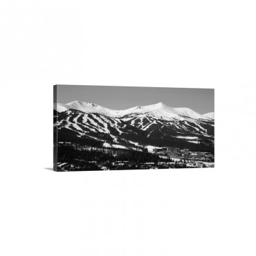 Ski Resorts In Front Of A Mountain Range Breckenridge Summit County Colorado Wall Art - Canvas - Gallery Wrap