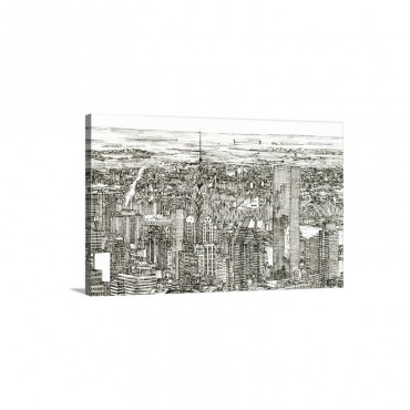 Skyline Sketch I Wall Art - Canvas - Gallery Wrap