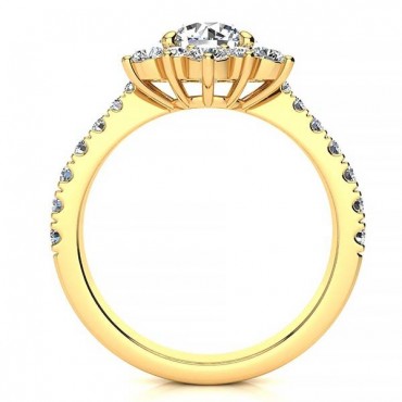 Snowflake Moissanite Ring - Yellow Gold