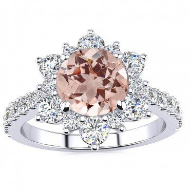 Sultana Morganite Ring - White Gold