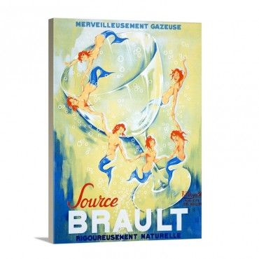 Source Brault Vintage Poster By Philippe Noyer Wall Art - Canvas - Gallery Wrap