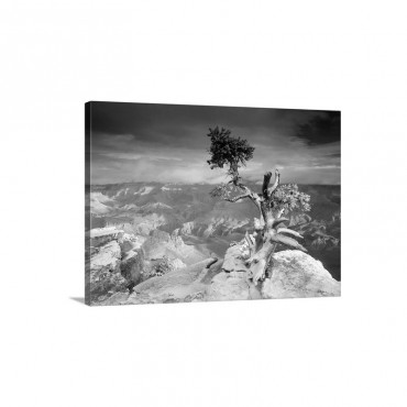 South Rim Of Grand Canyon With A Dusting Of Snow Seen From Yaki Point Wall Art - Canvas - Gallery Wrap