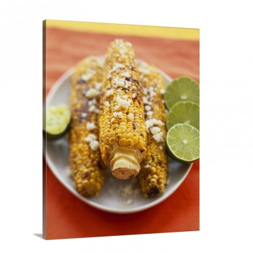 Southwestern Grilled Corn On The Cob With Chipotle Butter Wall Art - Canvas - Gallery Wrap