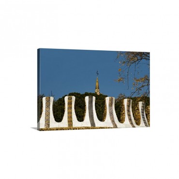 Spain Barcelona Park Guell Mosaic And Sculptured Wall Wall Art - Canvas - Gallery Wrap