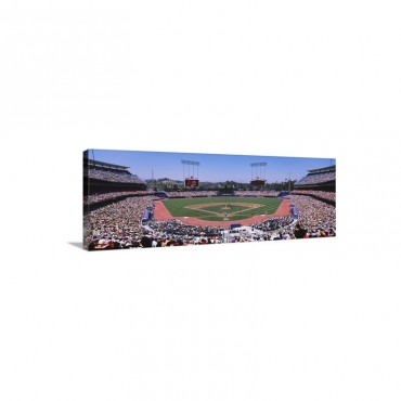 Spectators Watching A Baseball Match Dodgers Vs Angels Dodger Stadium City Of Los Angeles California Wall Art - Canvas - Gallery Wrap