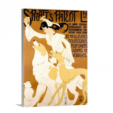 Spratts Patent Ltd Vintage Poster By Auguste Roubille Wall Art - Canvas - Gallery Wrap