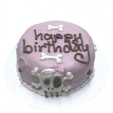 Pink Skull Cake - Personalized - Perishable