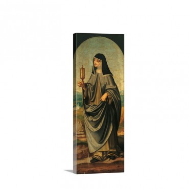 St Clare By Marco D'Oggiono 16th Brera Gallery Milan Italy Wall Art - Canvas - Gallery Wrap