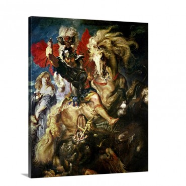 St George And The Dragon C 1606 Wall Art - Canvas - Gallery Wrap
