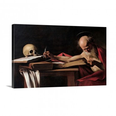 St Jerome By Caravaggio 1605 Borghese Gallery Rome Italy Wall Art - Canvas - Gallery Wrap