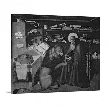 St Jerome Removing A Thorn From The Lion's Paw C 1445 Wall Art - Canvas - Gallery Wrap
