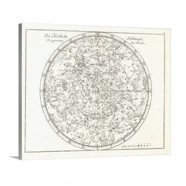 Star Map 1805 Wall Art - Canvas - Gallery Wrap