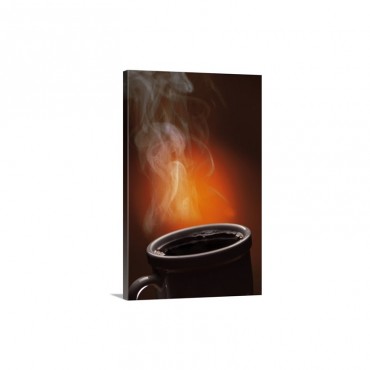 Steaming Cup Of Coffee Wall Art - Canvas - Gallery Wrap