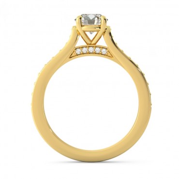 Stella Moissanite Ring - Yellow Gold