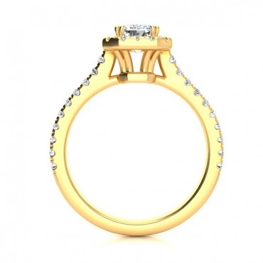 Stepahny Moissanite Ring- Yellow Gold