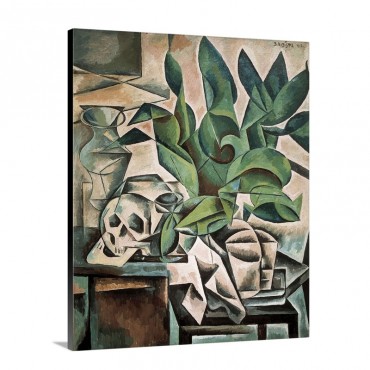Still Life With Skull By Bohumil Kubista Wall Art - Canvas - Gallery Wrap